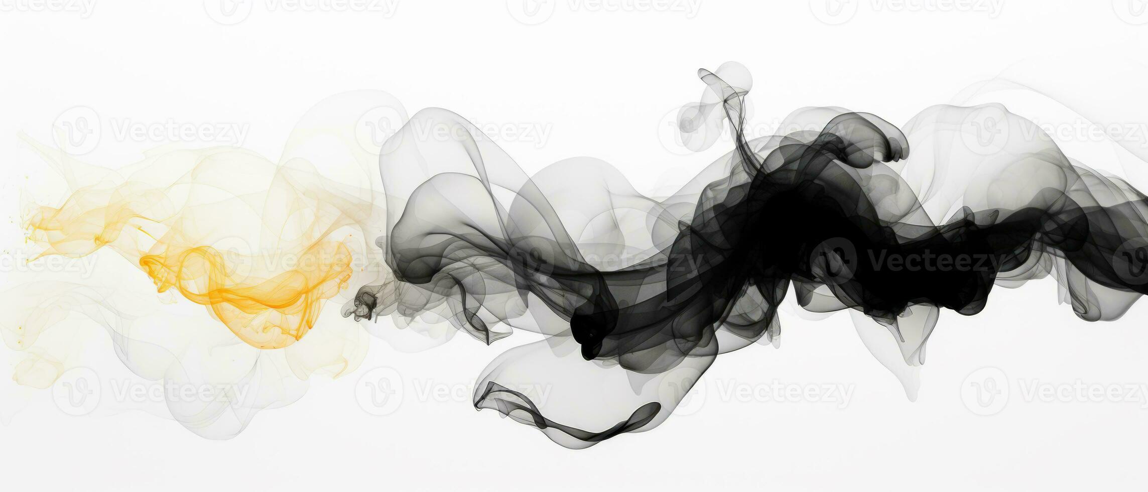 AI generated Monochrome abstract painting showcasing a fusion of sharp marks and soft blurs, creating a striking contrast. T photo