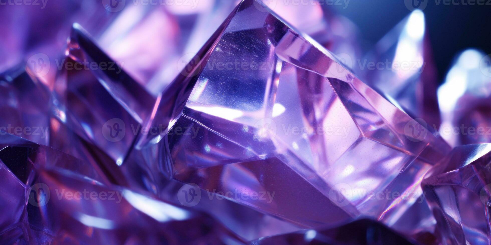 AI generated Mesmerizing close-up of a purple crystals. AI generative. photo