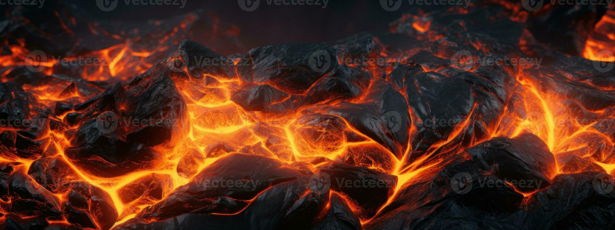 AI generated Vivid lava texture in eruption. AI generative. photo