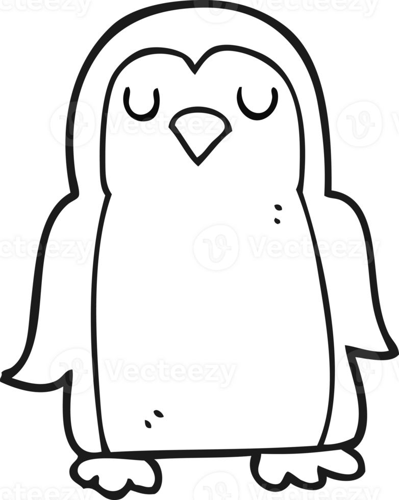 black and white cartoon bird png