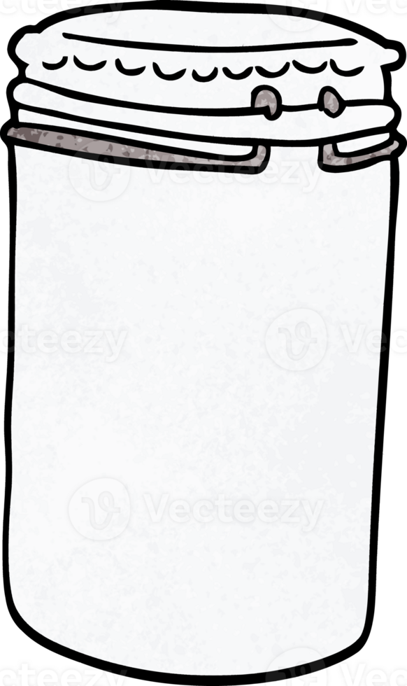 cartoon doodle storage jar png