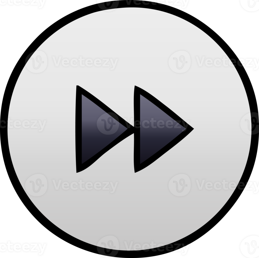 gradient shaded cartoon fast forward button png