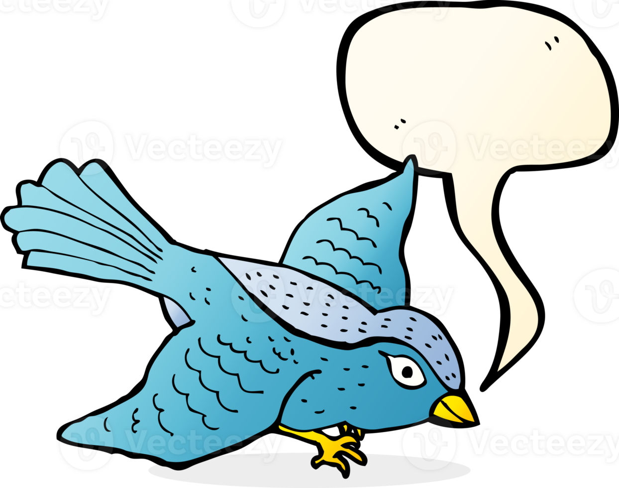 cartoon flying bird with speech bubble png