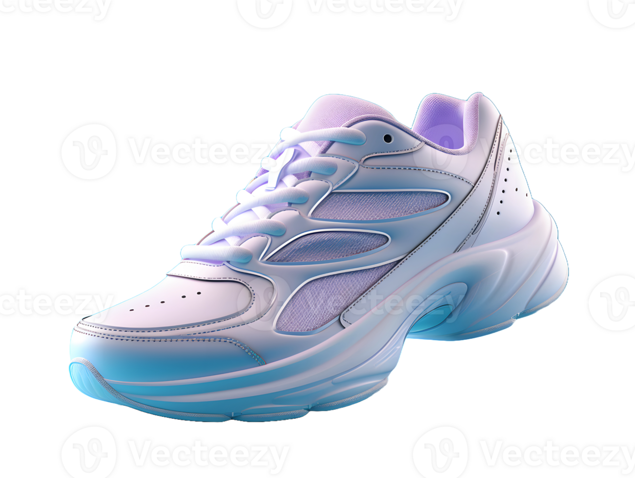 AI generated Sport Shoes in Colorful Pastel Colors Isolated on Transparent Background. Running Shoes. Generative Ai png