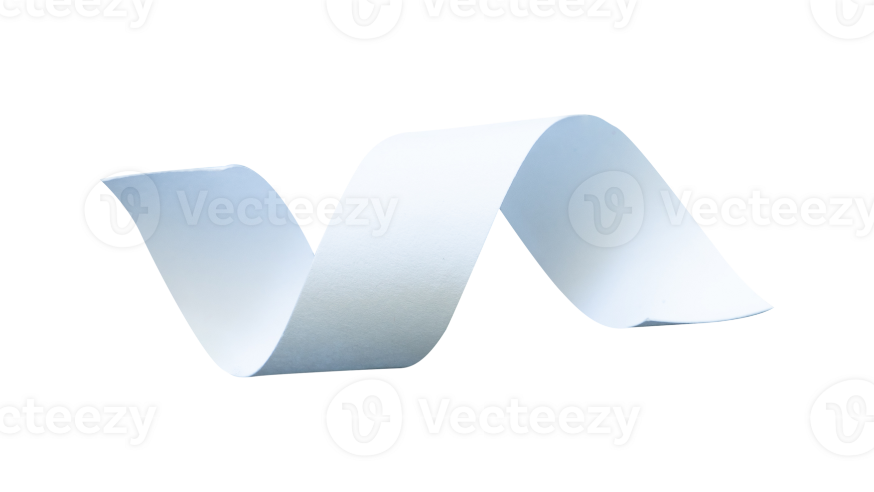 white curl ribbon isolated element png