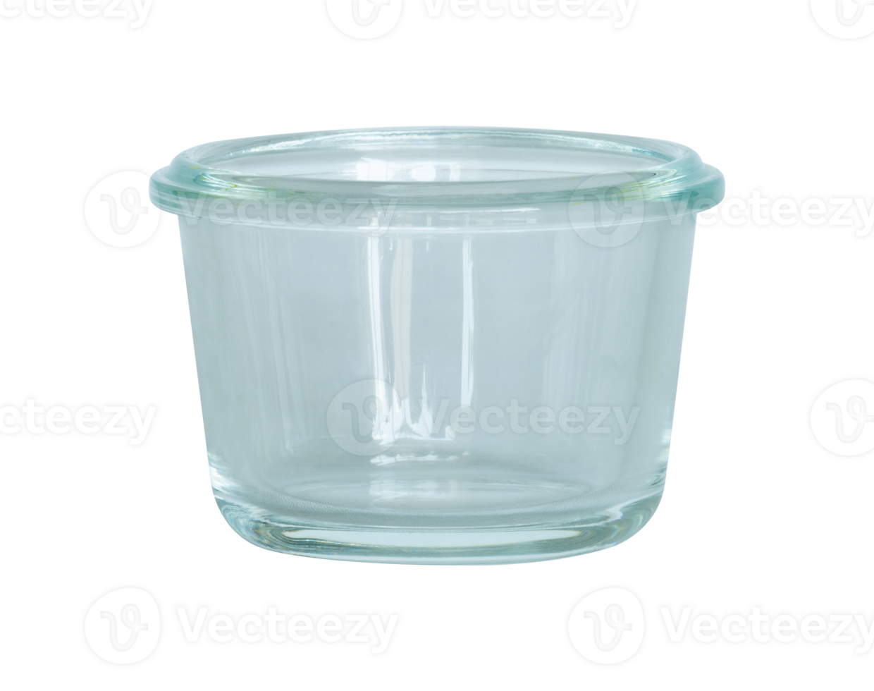 Glas Schüssel isoliert. transparent Glas Container png