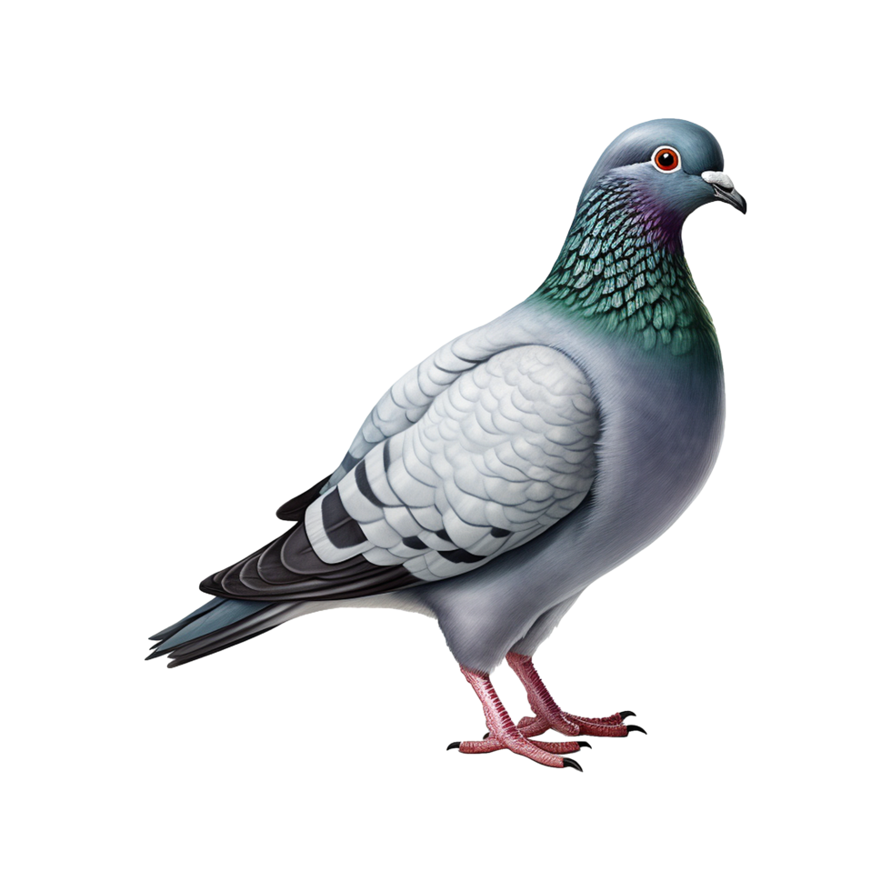 AI generated Pigeon isolated on transparent background png