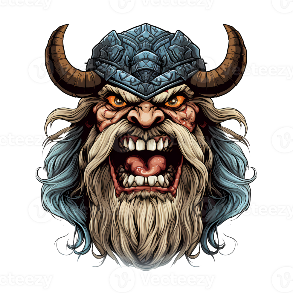 AI generated viking art illustrations for stickers, tshirt design, poster etc png