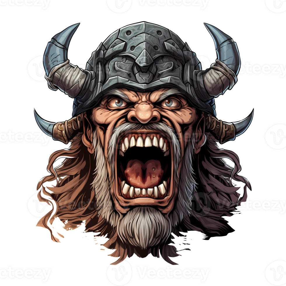 ai genererad viking konst illustrationer för klistermärken, tshirt design, affisch etc png