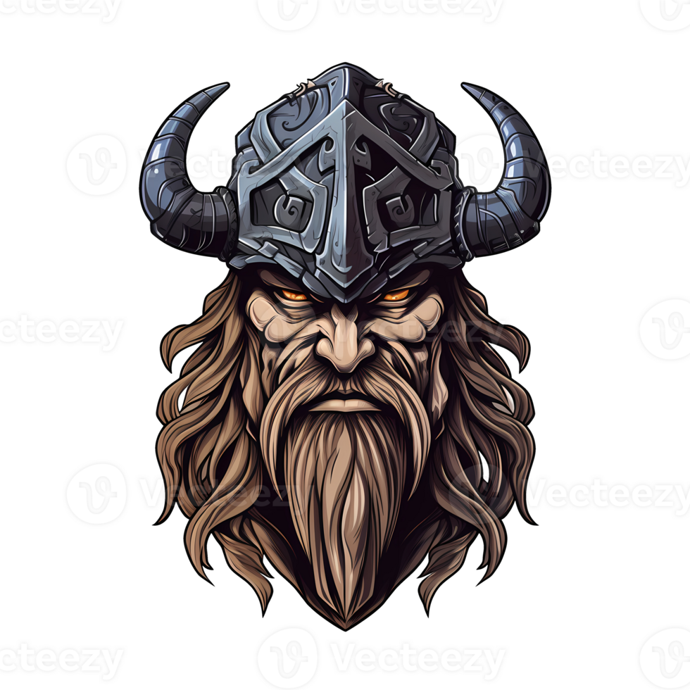 AI generated viking art illustrations for stickers, tshirt design, poster etc png