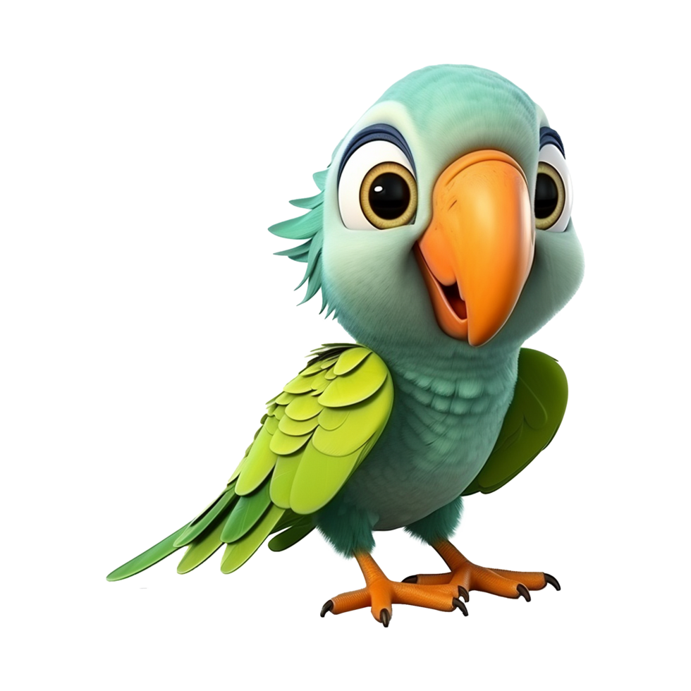 AI generated Macaw parrot on a branch isolated on transparent background png psd