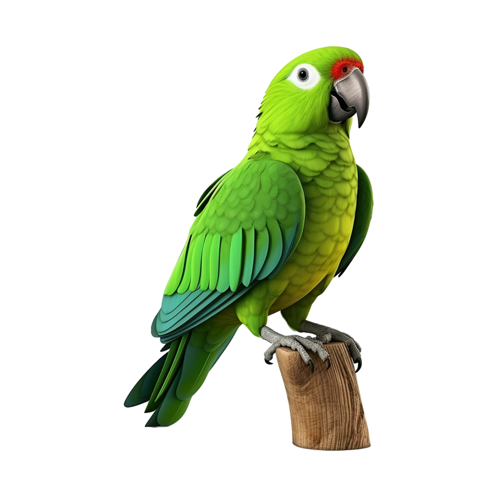 AI generated Macaw parrot on a branch isolated on transparent background png