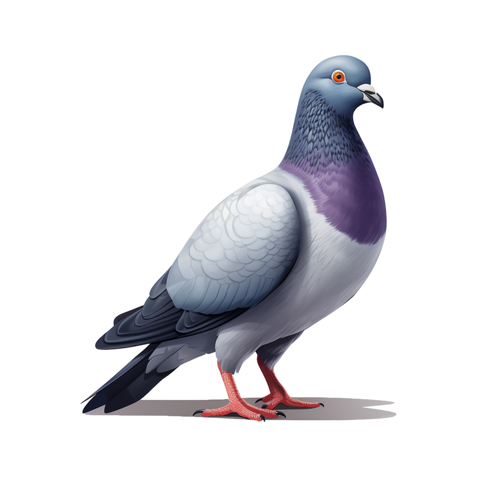 AI generated Pigeon isolated on transparent background png