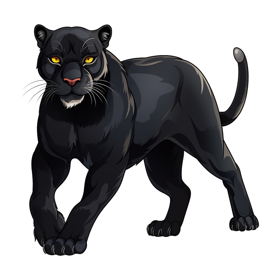 AI generated Black Panther isolated on transparent background png