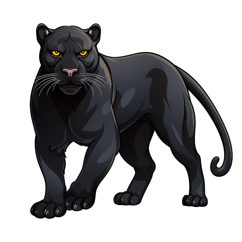 AI generated Black Panther isolated on transparent background png