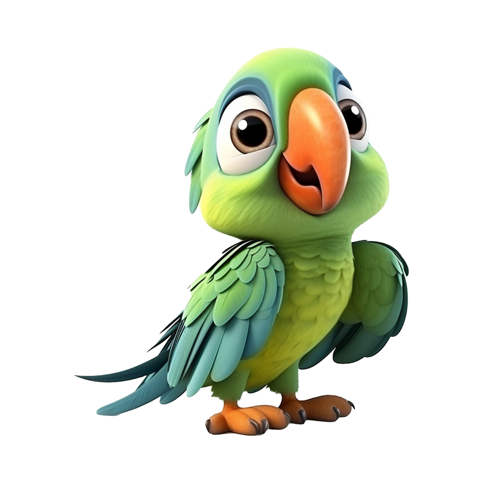 AI generated Macaw parrot on a branch isolated on transparent background png