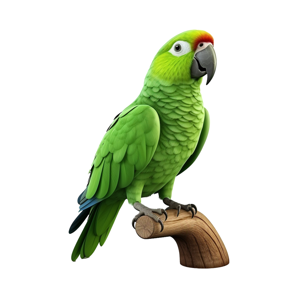 AI generated Macaw parrot on a branch isolated on transparent background png