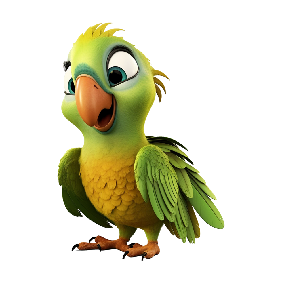 AI generated Macaw parrot on a branch isolated on transparent background png