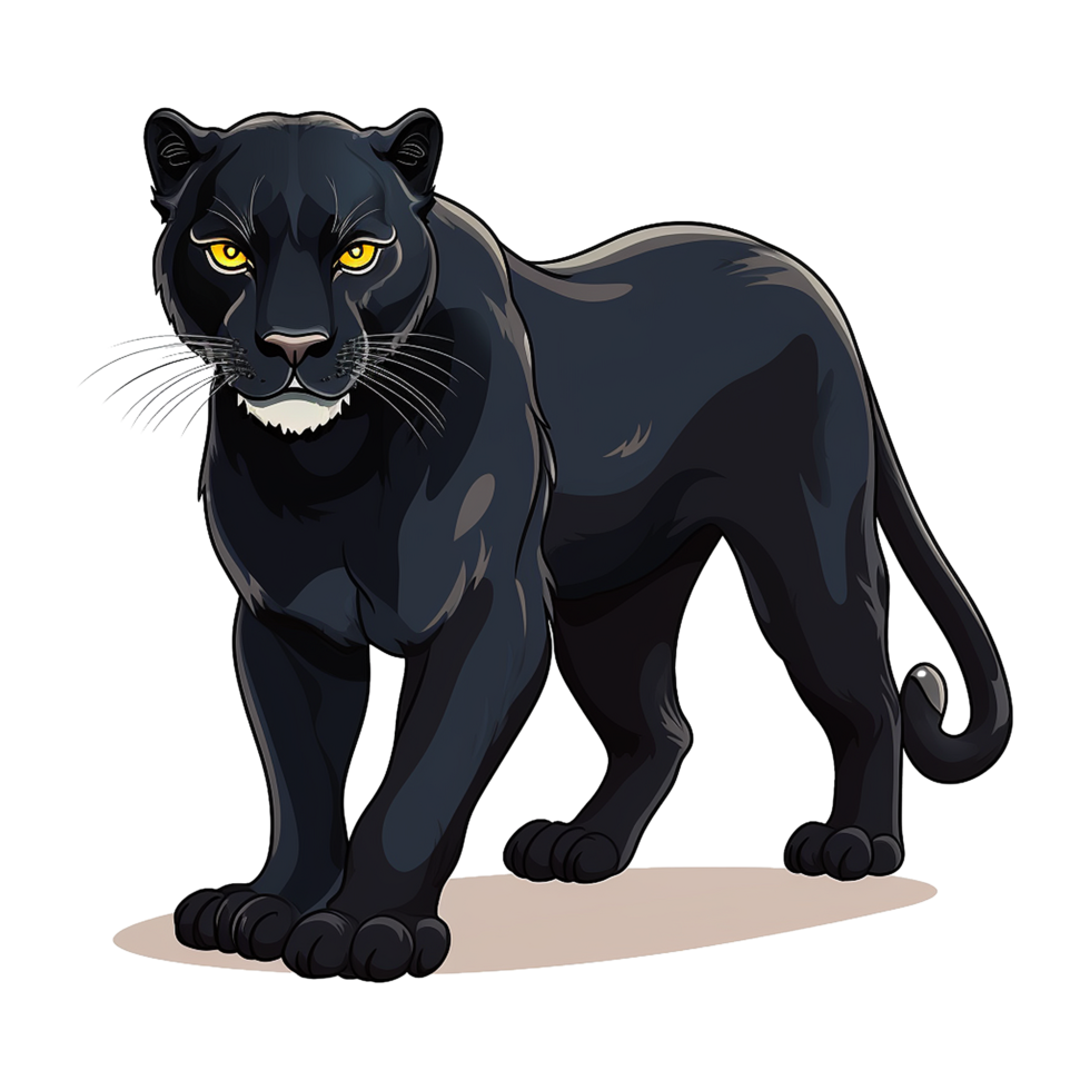 AI generated Black Panther isolated on transparent background png