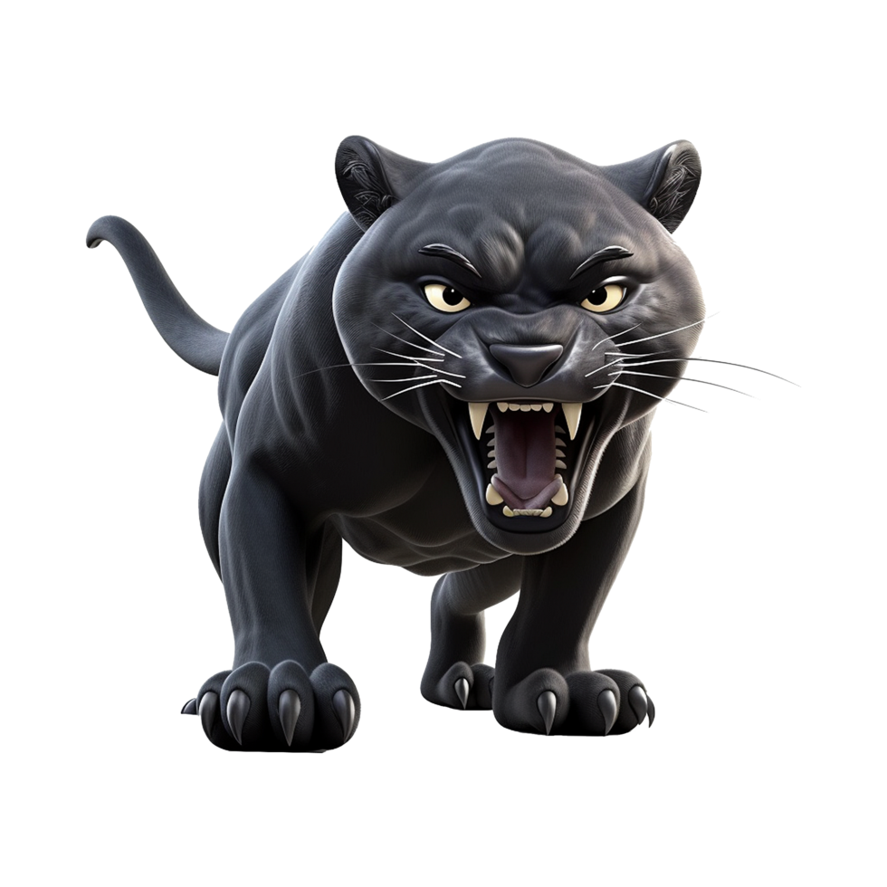 AI generated Black Panther isolated on transparent background png
