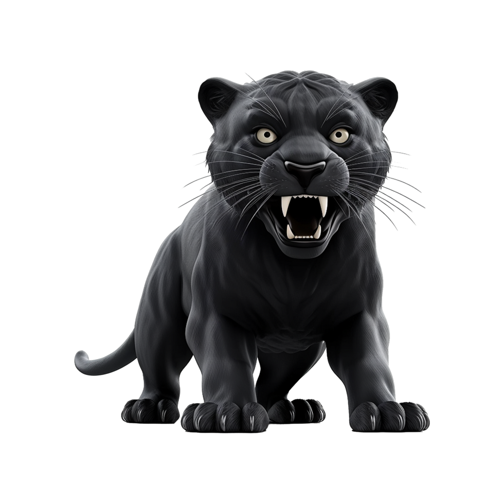 AI generated Black Panther isolated on transparent background png