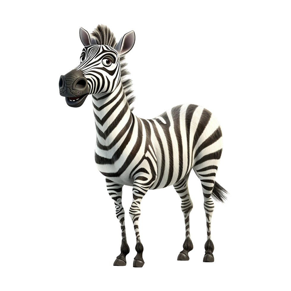 AI generated Zebra isolated on transparent background png