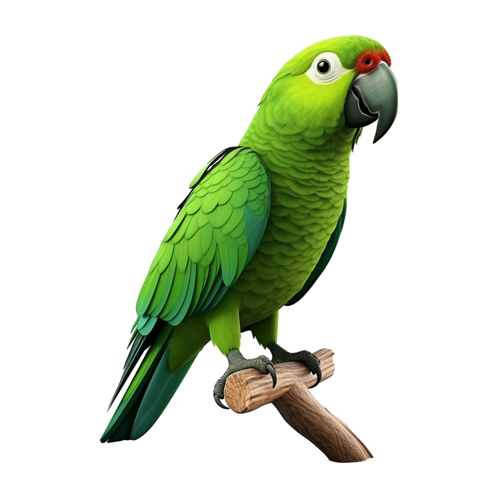 AI generated Macaw parrot on a branch isolated on transparent background png