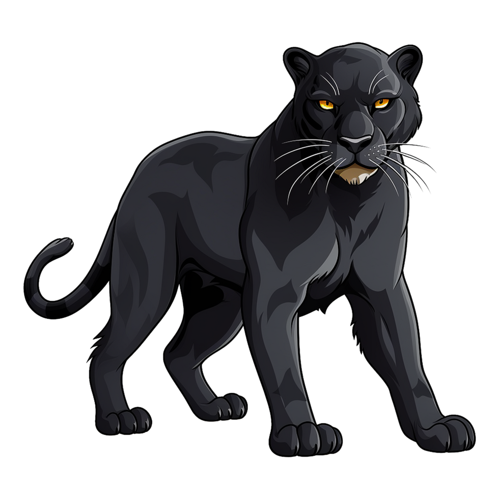 AI generated Black Panther isolated on transparent background png