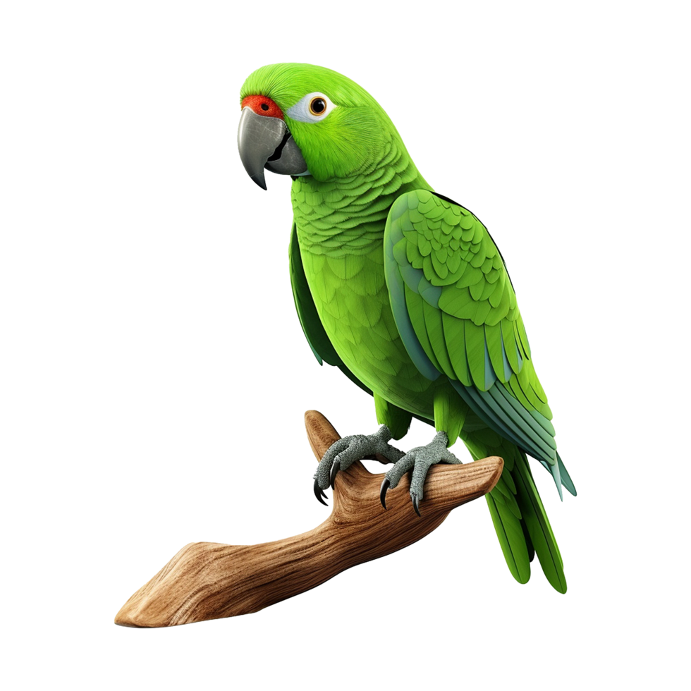 AI generated Macaw parrot on a branch isolated on transparent background png