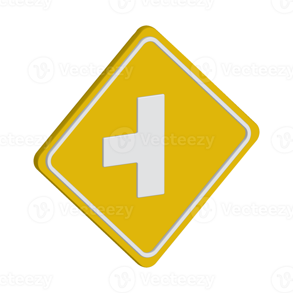 3D traffic sign icon png