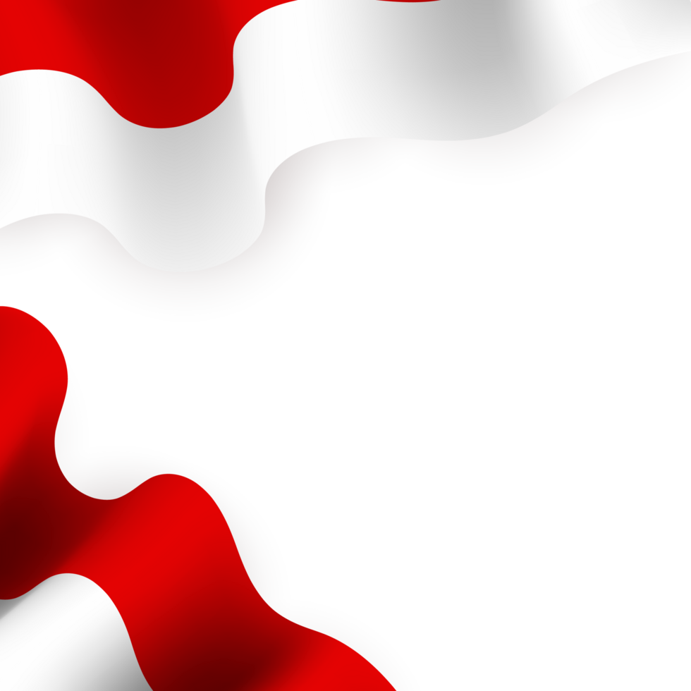 Indonesia flag wavy border frame png