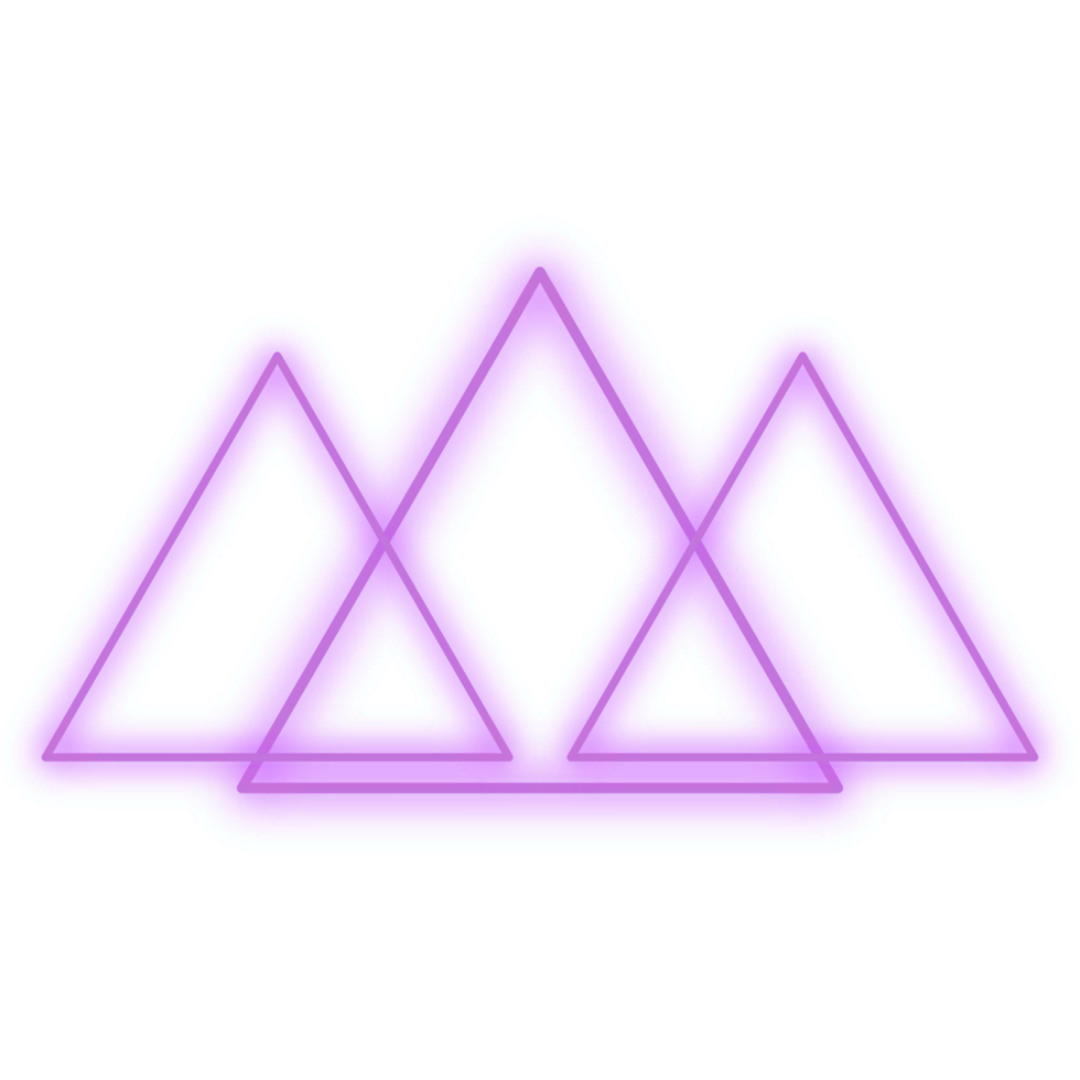 Purple Neon Triangle png