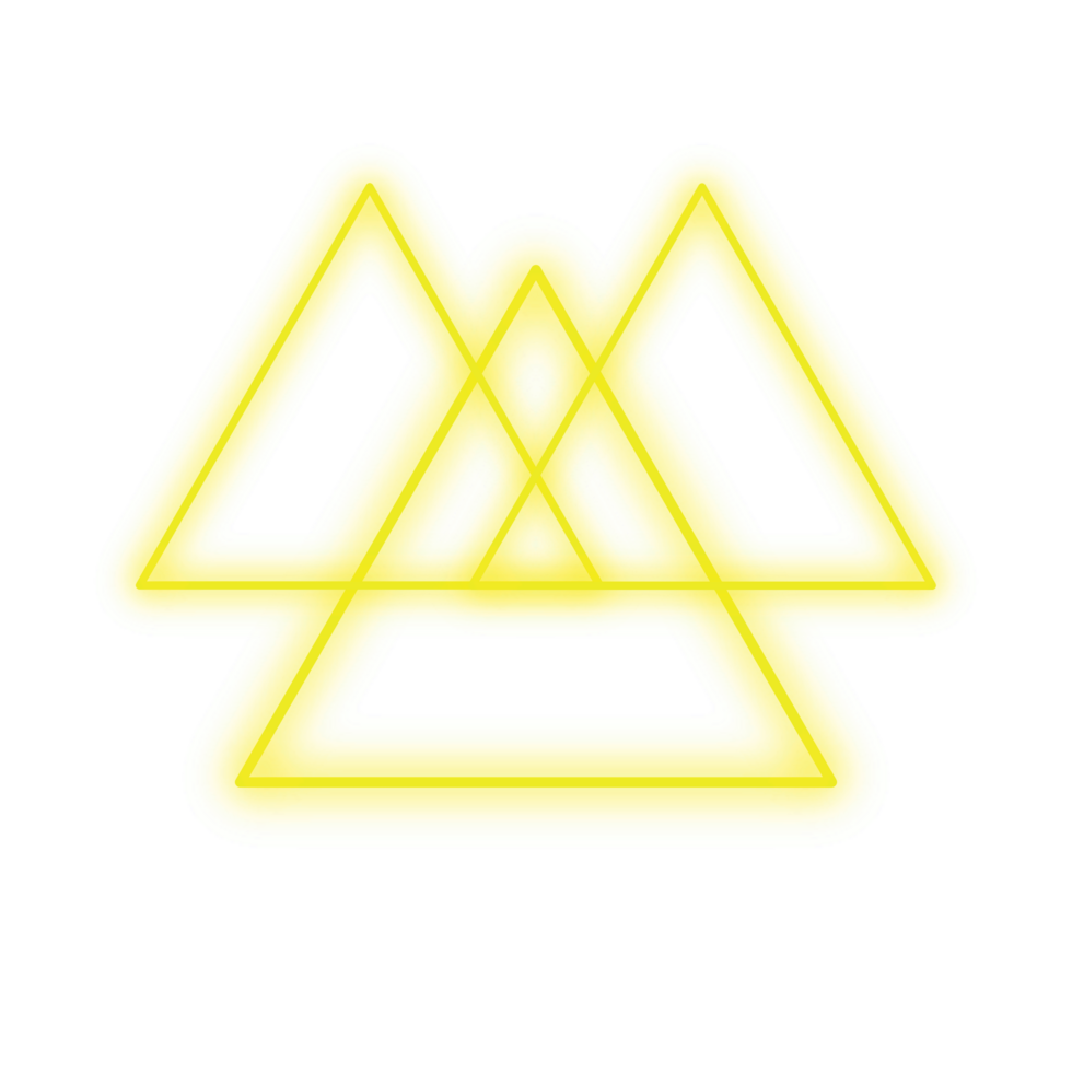 Yellow Neon Triangle png