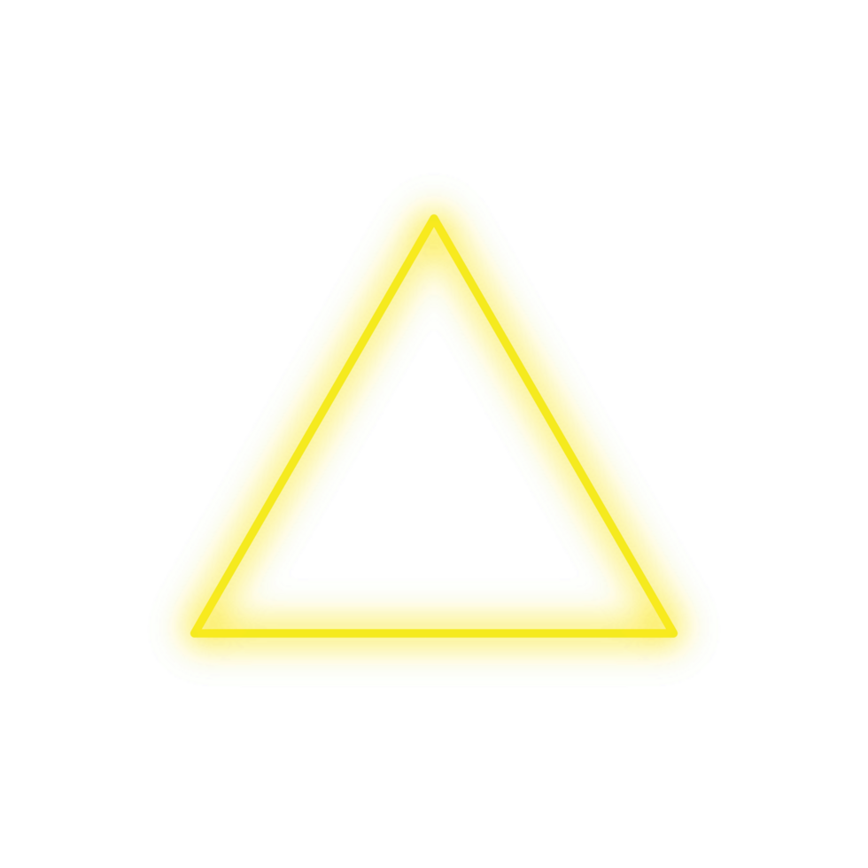 Yellow Neon Triangle png