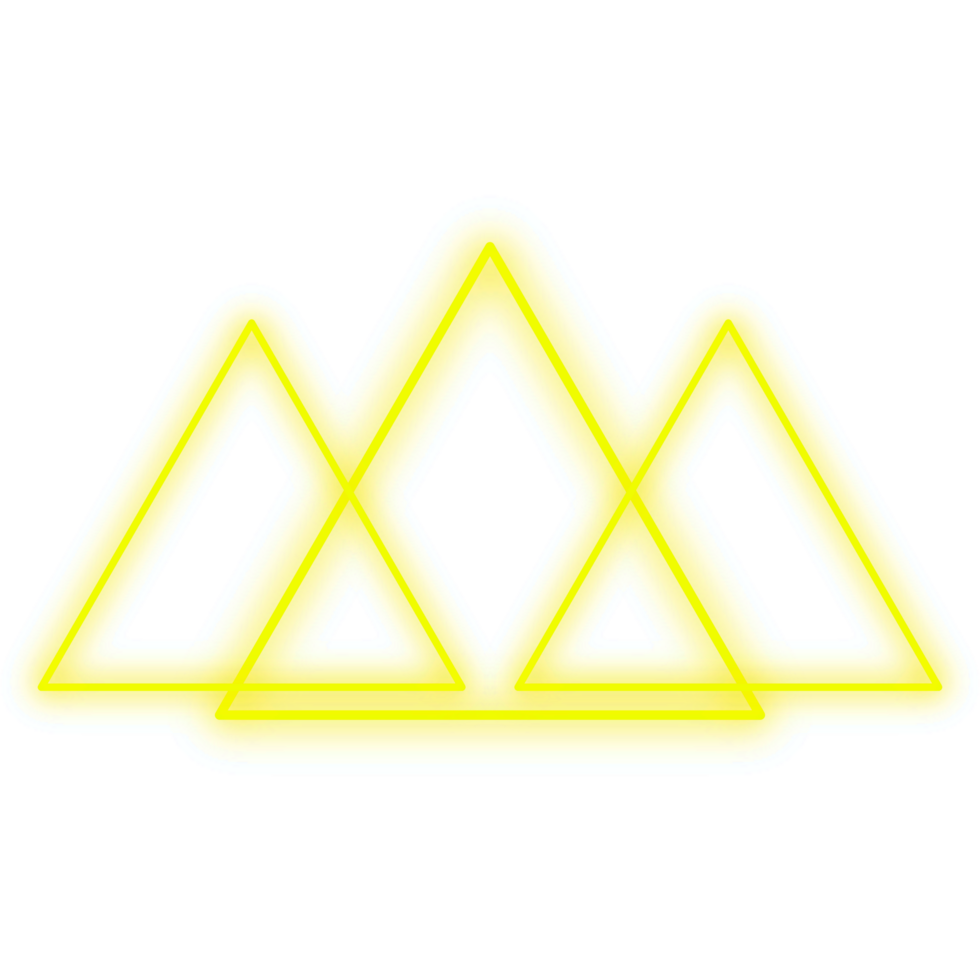 Yellow Neon Triangle png