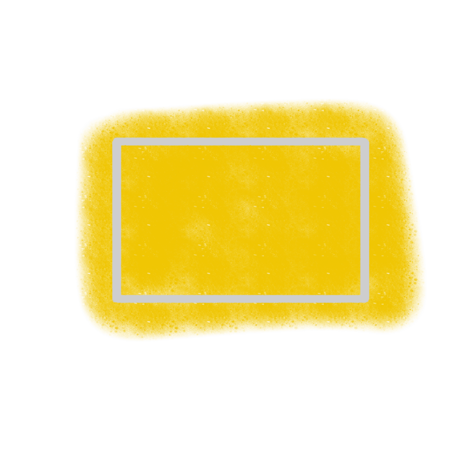 Yellow Grunge Brush Banner png