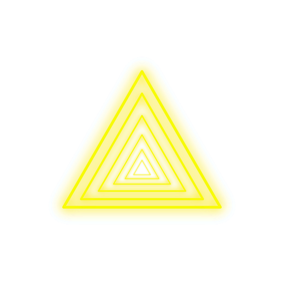 Yellow Neon Triangle png