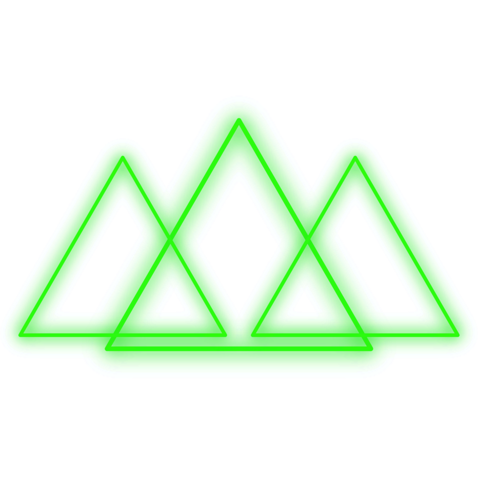 Green Neon Triangle png