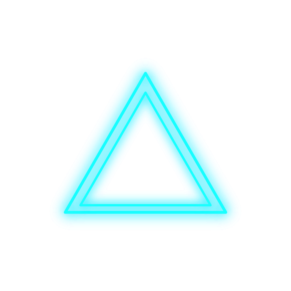 Cyan Neon Triangle png