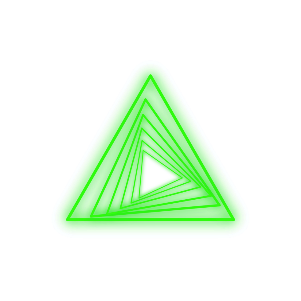 Green Neon Triangle 36557290 PNG