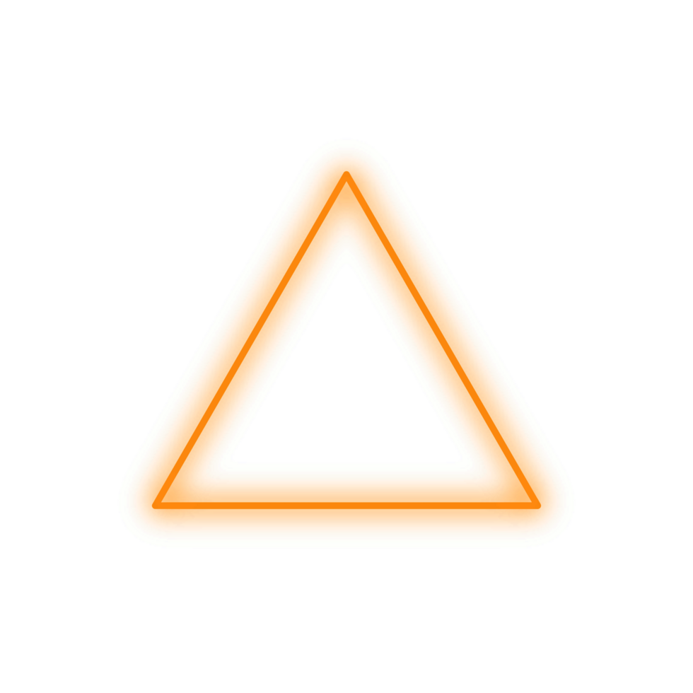 Orange Neon Triangle png