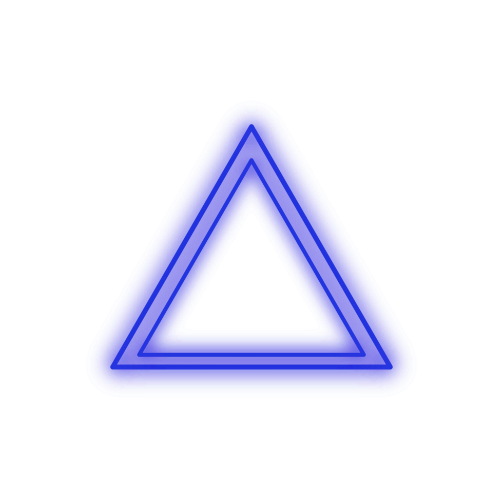 Blue Neon Triangle png
