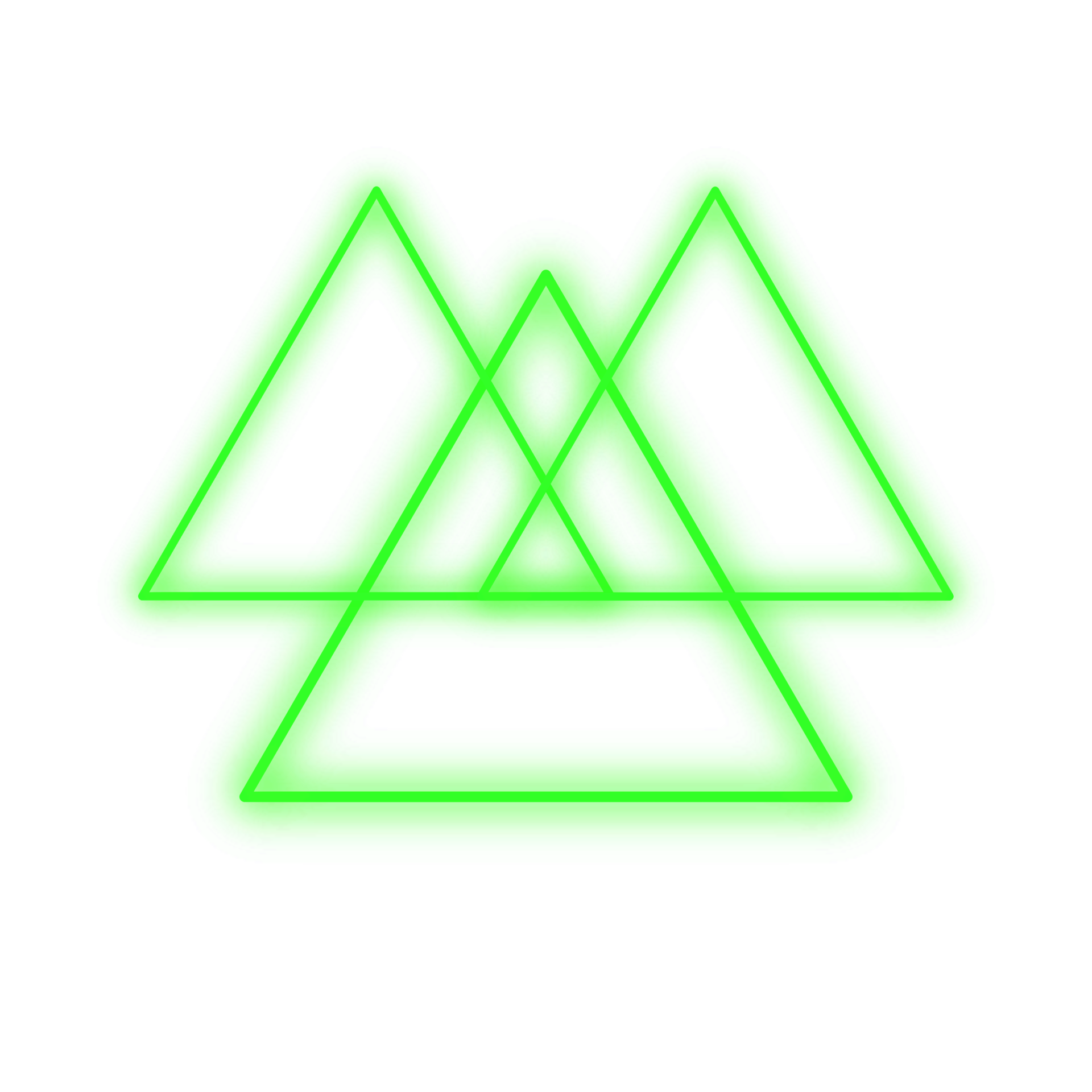 Green Neon Triangle 36557316 PNG