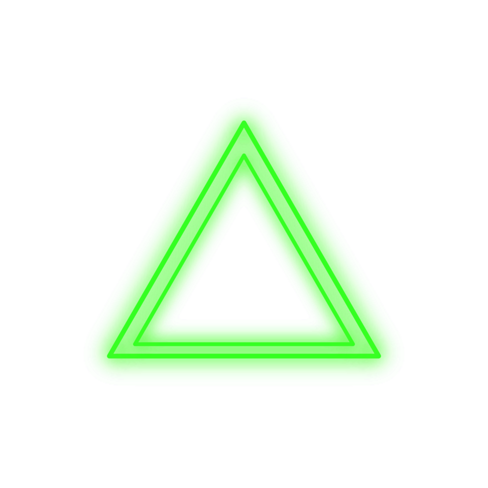 Green Neon Triangle 36557319 PNG