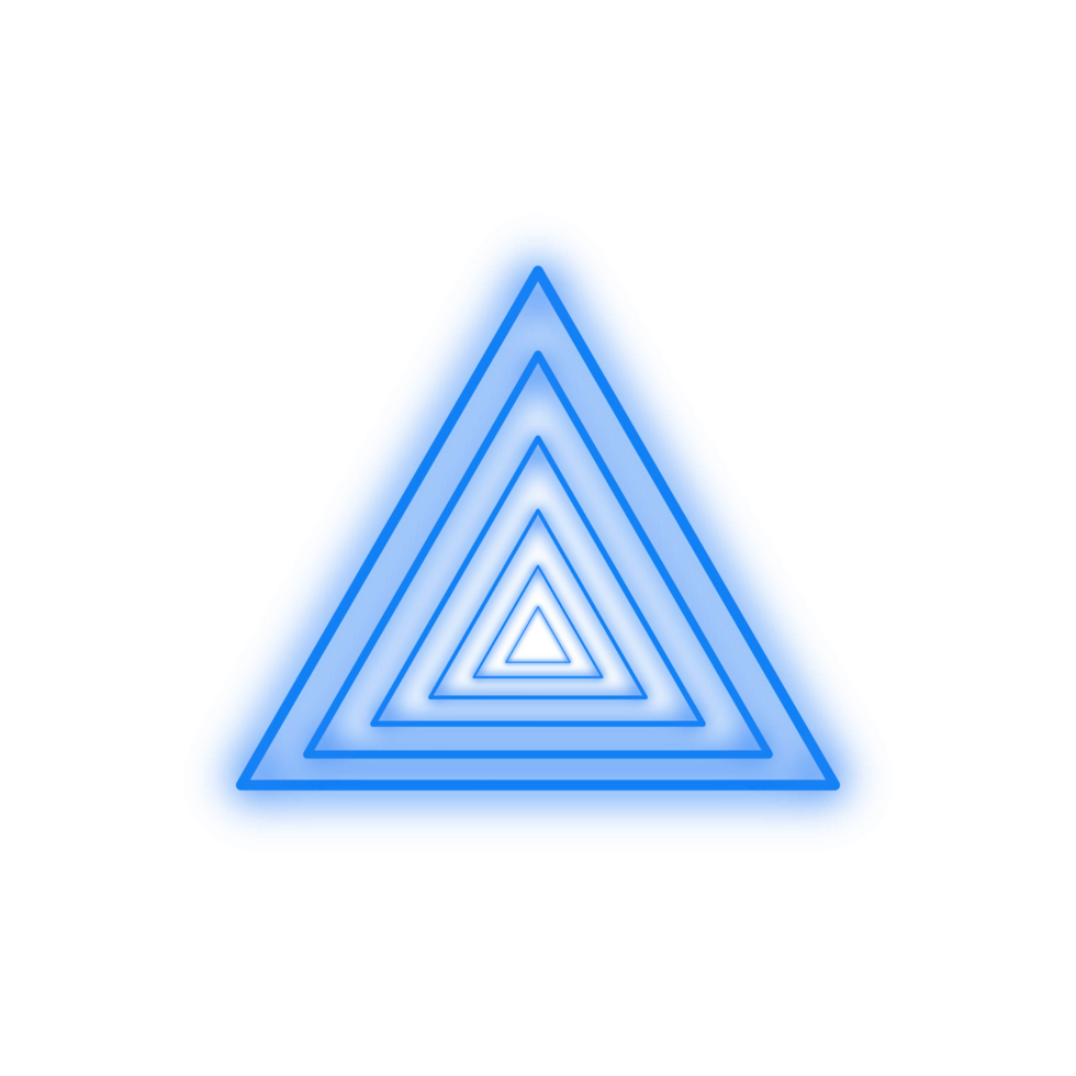 Blue Neon Triangle png