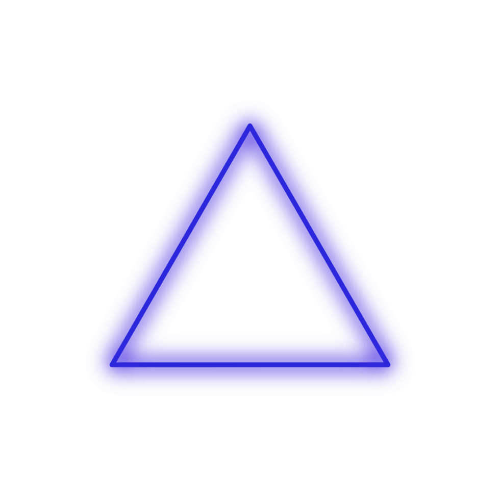Blue Neon Triangle png