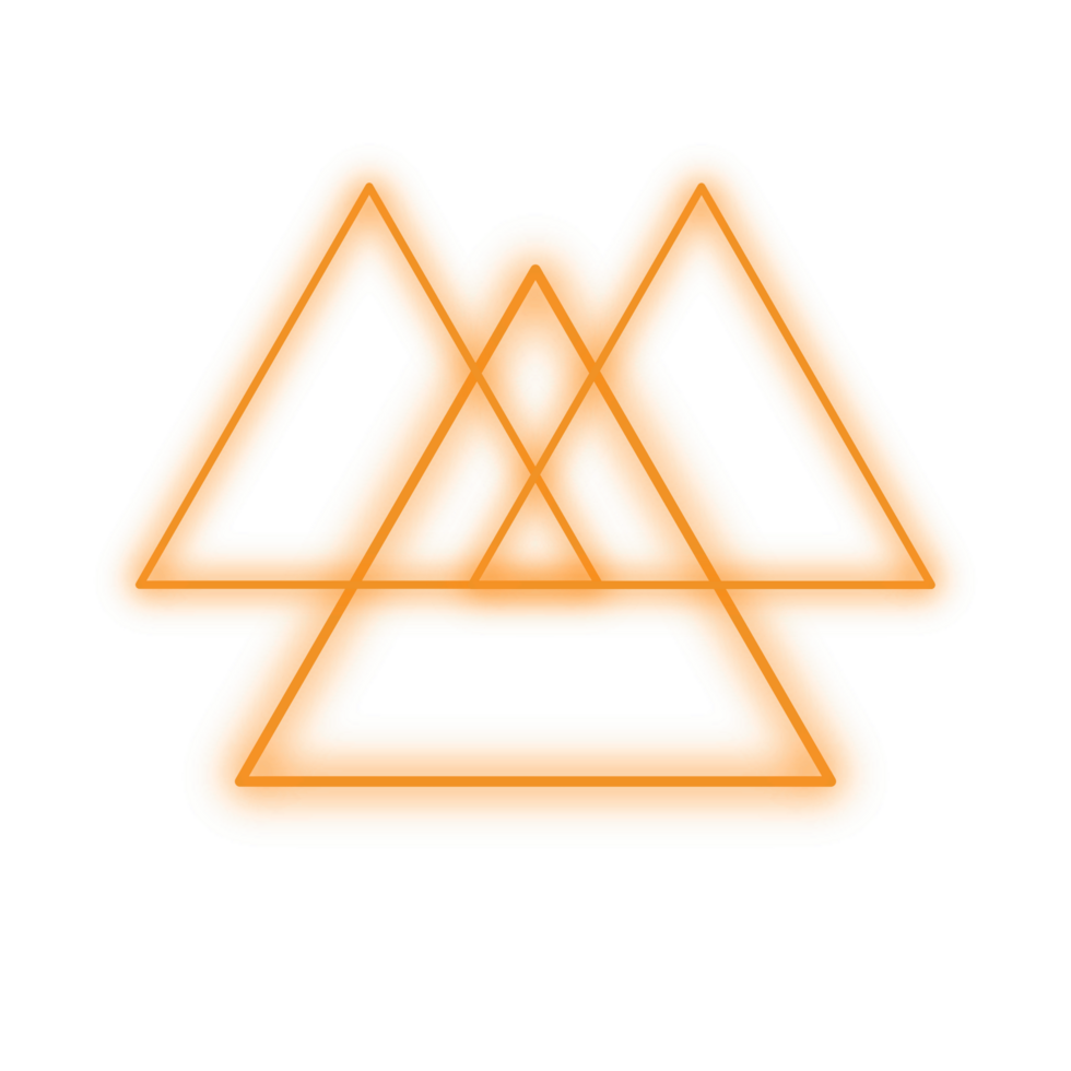 Orange Neon Triangle png