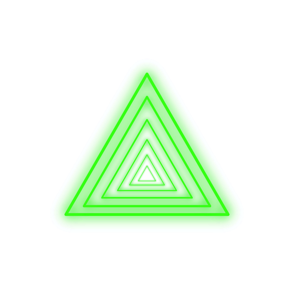 Green Neon Triangle png