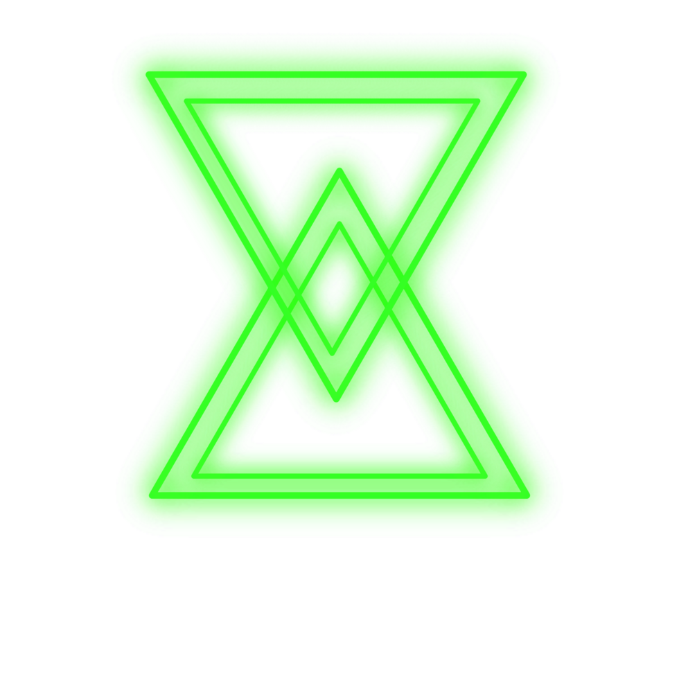 Green Neon Triangle png
