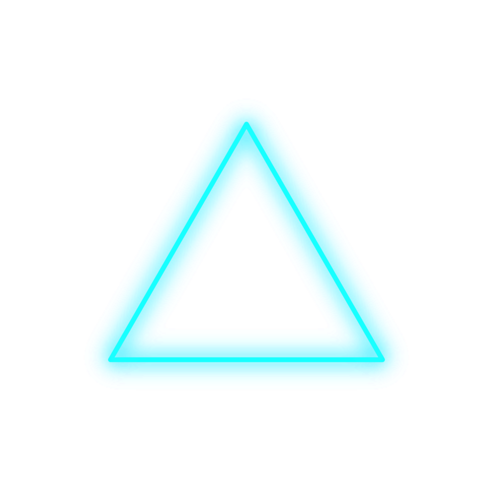 Cyan Neon Triangle png